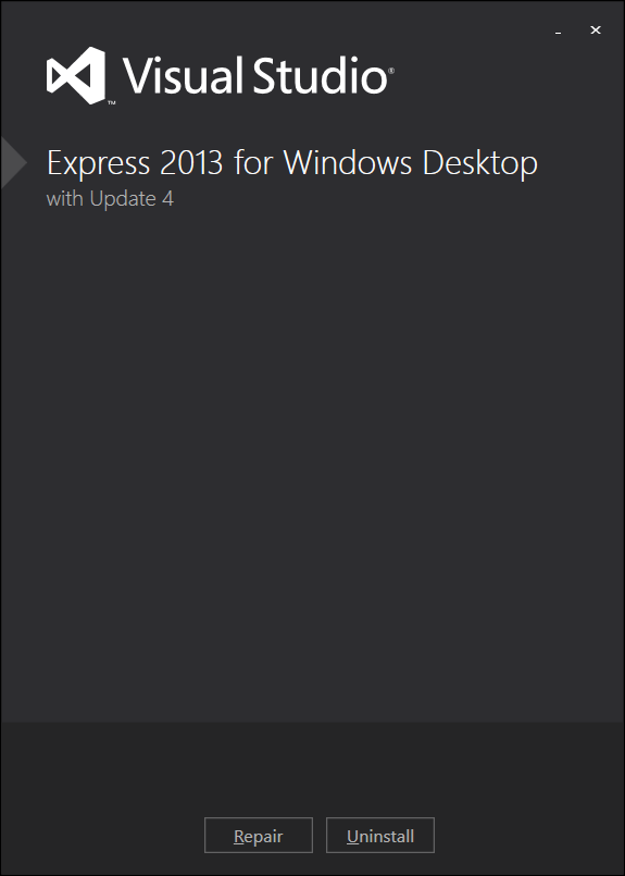 Visual Studio Express 2013 for Windows Desktop